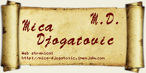 Mića Đogatović vizit kartica